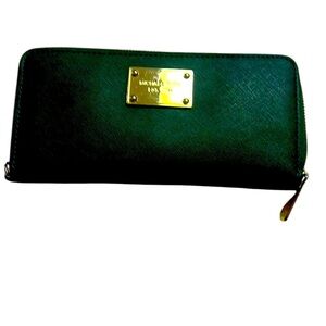 - Michael Kors green large wallet